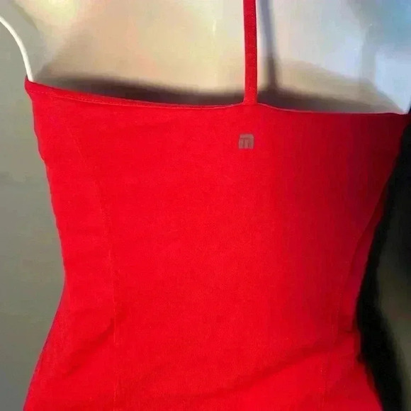 Montiel Red‎ T-Back Running Yoga Workout Top, Size Small - Picture 8 of 9
